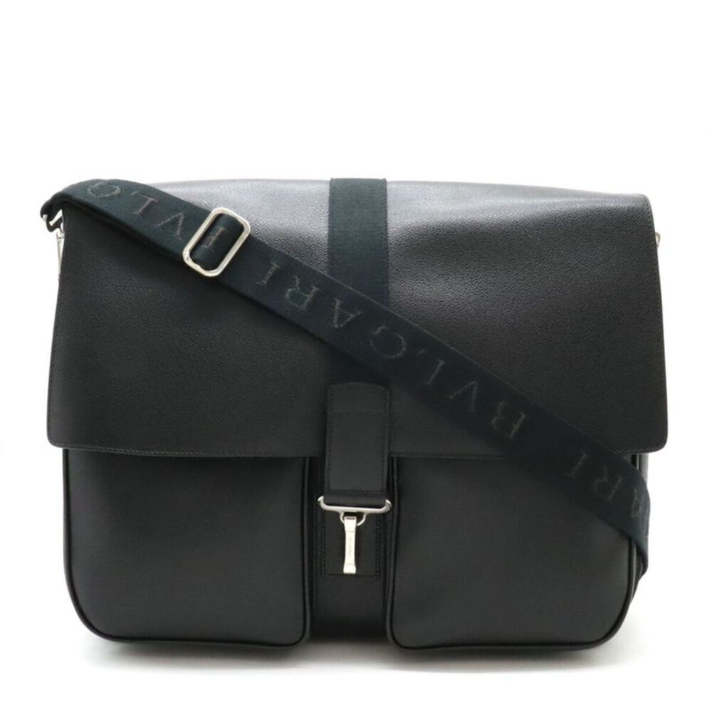 Bulgari Week End Black Leather Shoulder Bag (Pre-Owned) - Picture 9 of 9